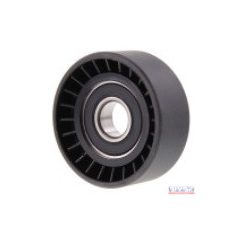 Long ribbed belt tensioner bearing roller