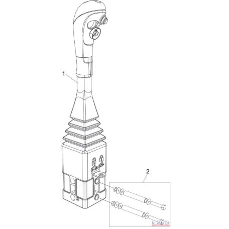 Quicke joystick komplett 1800mm 