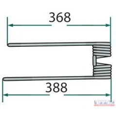 Rendkezelő rugó  9,5x134x368/388