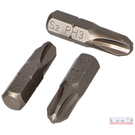 Bit fej PH3x25 mm  3 db-os