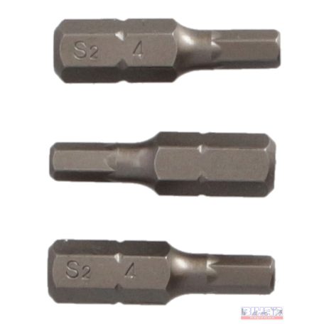 Bit fej HEX4x25 mm  3 db-os