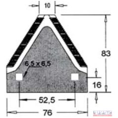 Kaszapenge alternáló 76x83x2,7 felül recézett