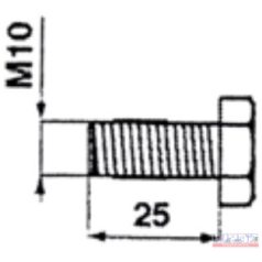 Késtartó csavar M10x25, DN-15