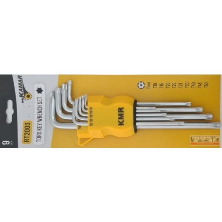 Imbuszkulcs készlet Torx  9 részes (T10-T50) 